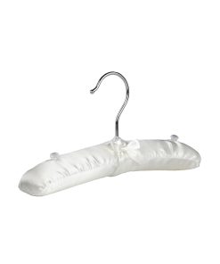 Baby Satin Padded Hanger, 26cm, White/Ivory