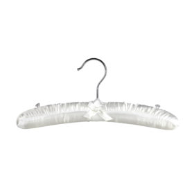 30cm ivory satin padded coat hanger 405 020 front view