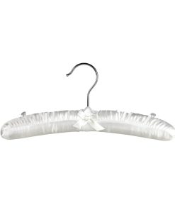 30cm ivory satin padded coat hanger 405 020 front view