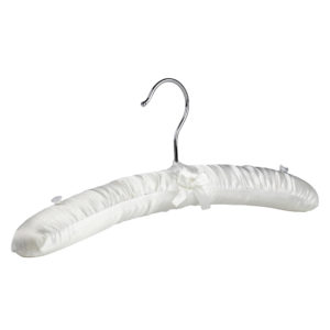 35cm ivory satin padded coat hangers 405 026