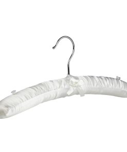 35cm ivory satin padded coat hangers 405 026