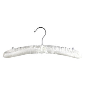 35cm ivory satin padded coat hangers 405 026 front view