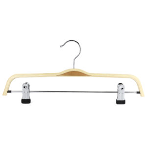 37cm scandi chic wooden trouser clip hanger 402 695 front view