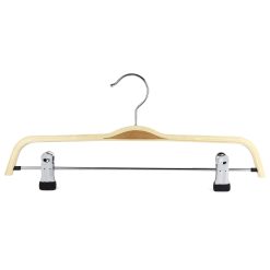37cm scandi chic wooden trouser clip hanger 402 695 front view