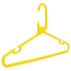 Strong Yellow Plastic Hanger, Heavy-Duty Multi-Purpose Coat Hanger, 41cm