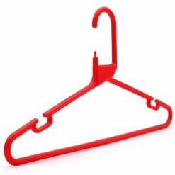 Strong Red Plastic Hanger, Heavy-Duty Multi-Purpose Coat Hanger, 41cm