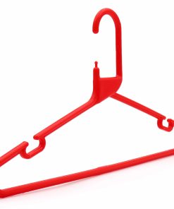 Strong Red Plastic Hanger, Heavy-Duty Multi-Purpose Coat Hanger, 41cm