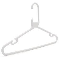 Strong White Plastic Hanger, Heavy-Duty Multi-Purpose Coat Hanger, 41cm