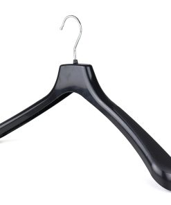 Alternative view of Large Plastic Jacket Hanger, 45cm, Black with Broad Shoulders