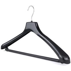 Alternative view of Large Plastic Suit Hanger, for Men's Jackets & Suits, 45cm, Black