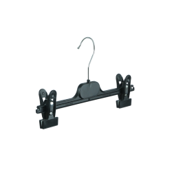 Small Plastic Clip Hanger for Trousers and Skirts, Black, 30cm