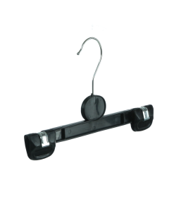 Traditional Cheap Grab Hanger for Trousers and Skirts, Black Plastic, 25cm