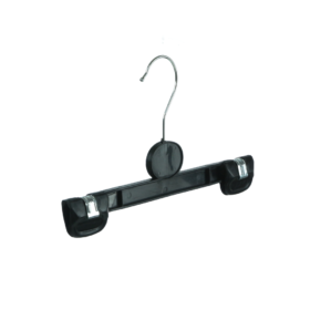Traditional Cheap Grab Hanger for Trousers and Skirts, Black Plastic, 25cm
