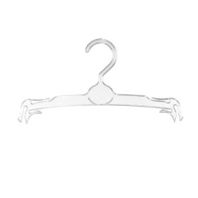 Transparent, clear plastic lingerie hanger 402-346