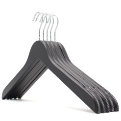 Alternative view of Black Wooden Non-Slip Hanger, 44cm, Non-Slip Grips