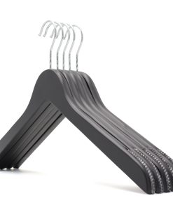 Alternative view of Black Wooden Non-Slip Hanger, 44cm, Non-Slip Grips