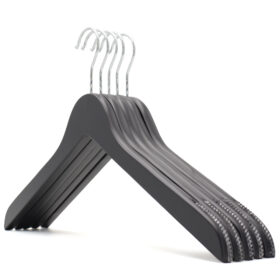 Alternative view of Black Wooden Non-Slip Hanger, 44cm, Non-Slip Grips
