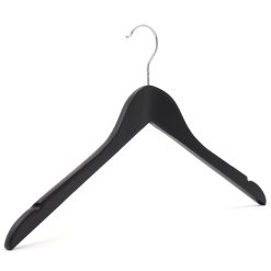 Black wooden coat hanger with notches 402-406