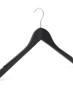 Black wooden coat hanger with notches 402-406