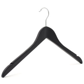 Black wooden coat hanger with notches 402-406