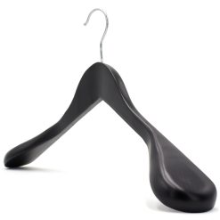 Alternative view of Black Wooden Jacket Hanger for Menswear, 45cm, Broad Shoulders