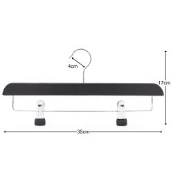 Black Wooden Trouser & Skirt Clip Hanger, 35cm