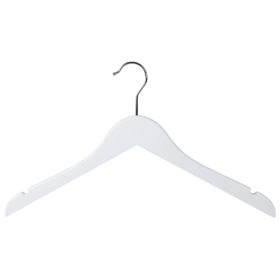 Alternative view of White Wooden Coat Hanger with Notches, 40cm
