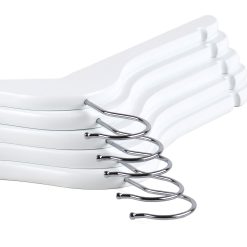 40cm White Wooden Coat Hanger with Notches