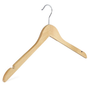 Wooden coat hanger with notches 402-610