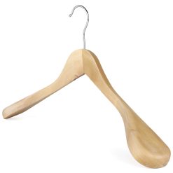 Alternative view of Broad Wooden Jacket Hanger, 45cm, Natural Wood