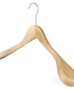 Alternative view of Broad Wooden Jacket Hanger, 45cm, Natural Wood