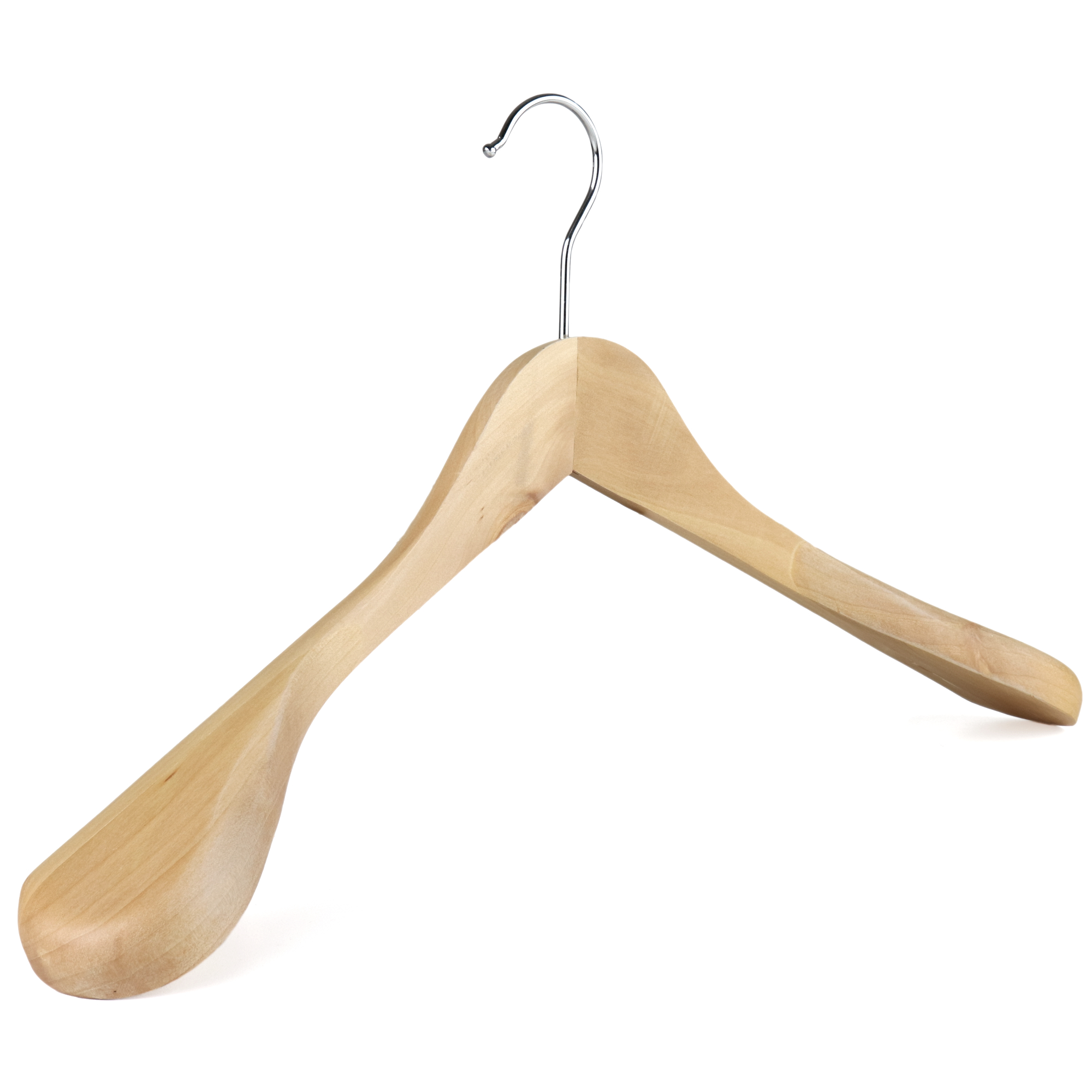 The Hanger Store™ Wooden coat hangers with broad ends for mens jackets 45cm 