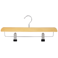 wooden hanger trouser with clips 35cm front 402-428