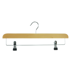 wooden hanger trouser with clips 39cm front 402-630