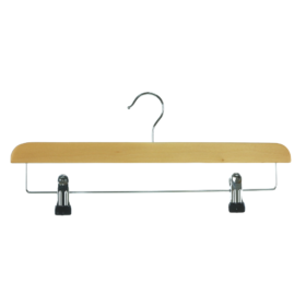 wooden hanger trouser with clips 39cm front 402-630