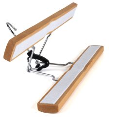Wooden Trouser and Skirt Clamp Hanger open