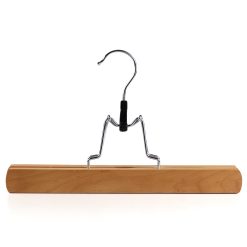 Wooden Trouser Clamp Hanger, 28cm, with Soft Felt Pads