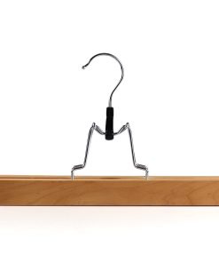 Wooden Trouser Clamp Hanger, 28cm, with Soft Felt Pads