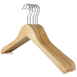 Alternative view of Non-Slip Wooden Shirt Hanger, 38cm, Natural