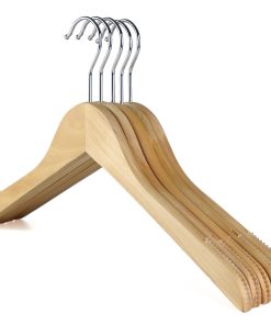 Alternative view of Non-Slip Wooden Shirt Hanger, 38cm, Natural