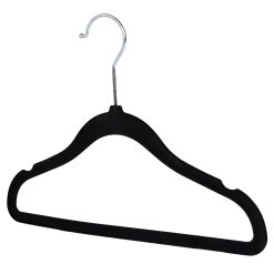Children’s Black Velvet Hanger, 30cm, Slimline