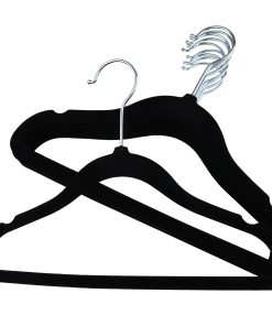 Children's Black Velvet Hanger, 30cm, Slimline & Space-Saving