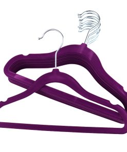 Children's Purple Velvet Hanger, 30cm, Slimline & Space-Saving