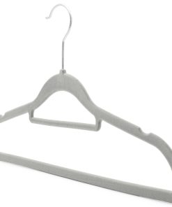 Alternative view of Grey Velvet Coat Hanger, Slimline & Space-Saving, 42cm