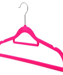 Alternative view of Pink Velvet Coat Hanger, Slimline & Space-Saving, 42cm