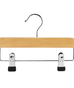 wooden hanger trouser with clips 402-658