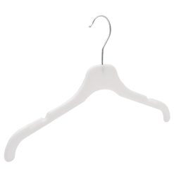 Large Kids' White Hanger, White/Natural, 36cm