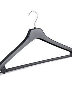 black plastic jacket, suit hanger 404-104