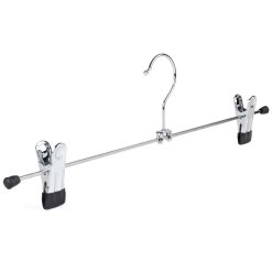 Large Metal Clip Hanger for Trousers and Skirts, 40cm, Chrome