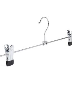 Large Metal Clip Hanger for Trousers and Skirts, 40cm, Chrome